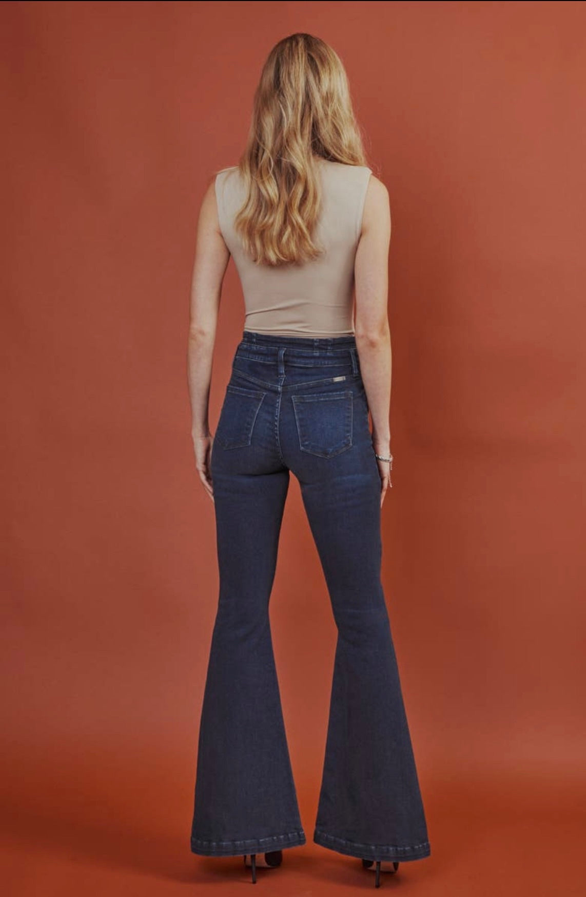 High Rise Super Flare Dark Wash Jeans