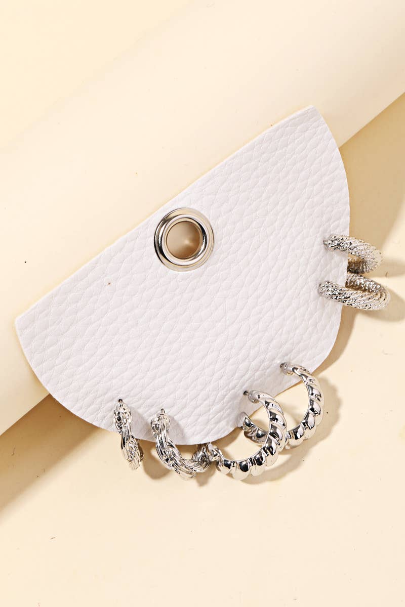 Assorted Hoop Twist Earrings Set