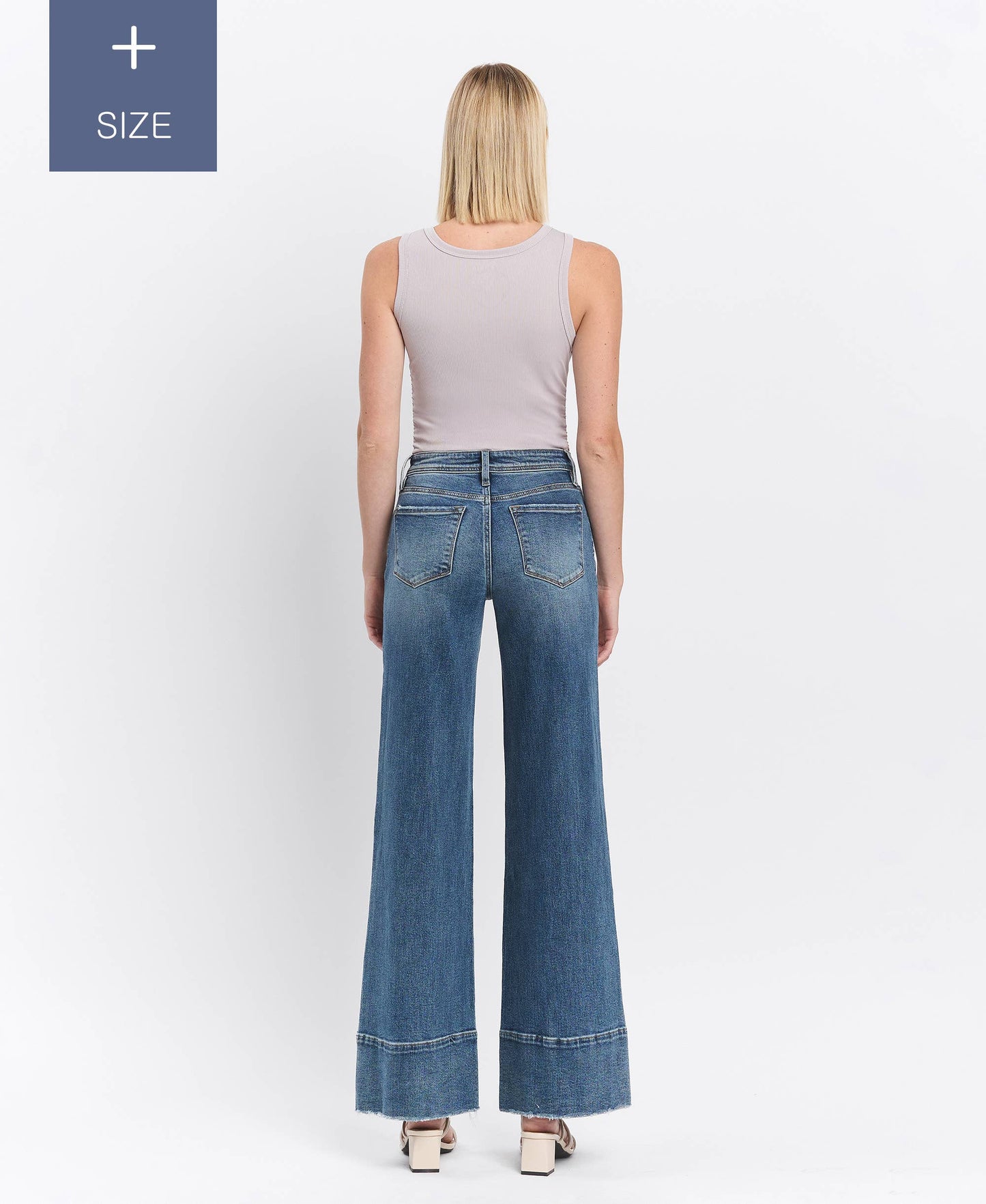 PLUS SIZE TUMMY CONTROL HIGH RISE A LINE WIDE LEG