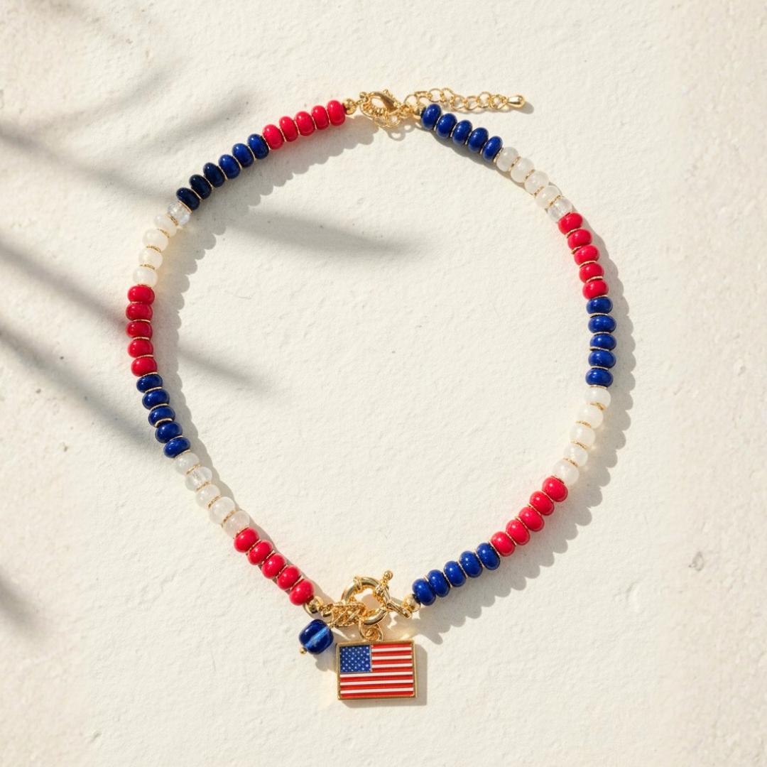 America 250 4th of July Liberty Necklace