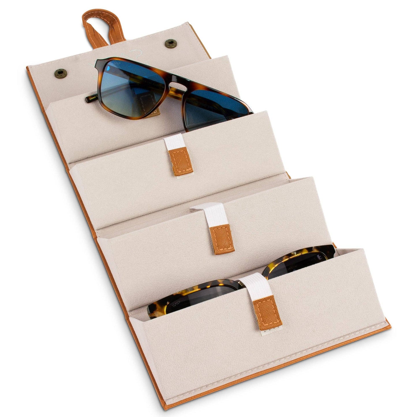 WMP Branded Foldable 4-Compartment Eyewear Case