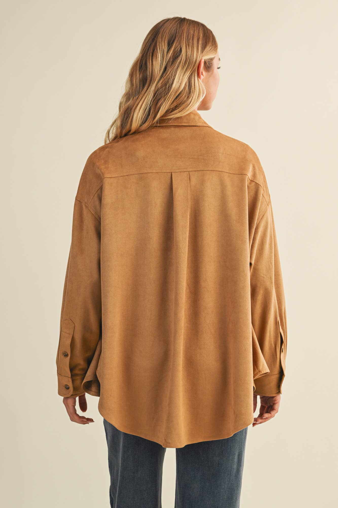 SUEDE SHIRT TOP