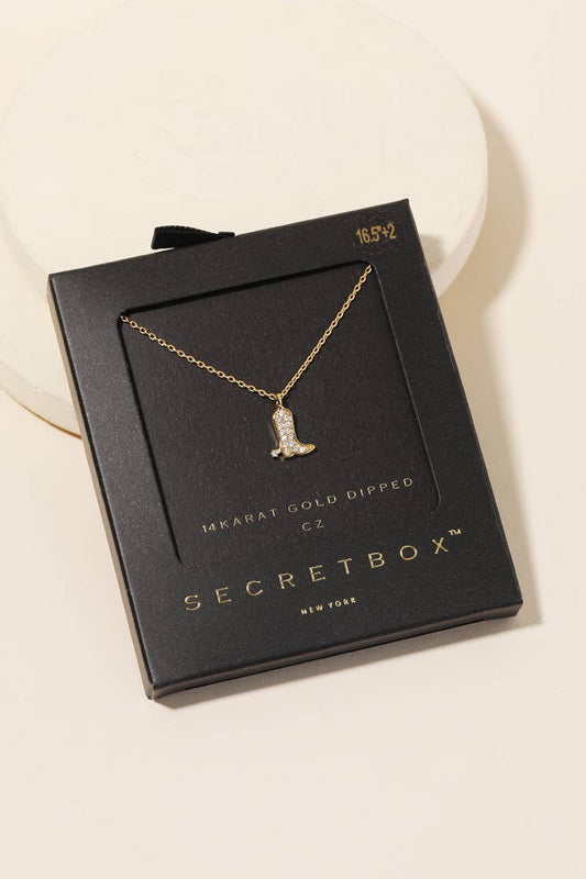 Cowboy Boot Pendant Necklace