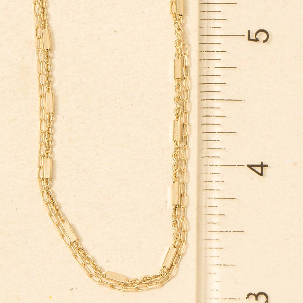 Double Chain Link Necklace