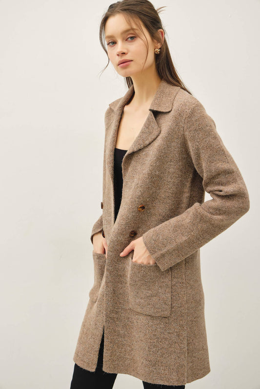 OPEN BASIC SWEATER COAT