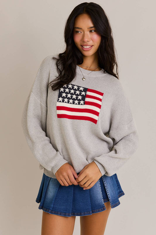USA FLAG SWEATER TOP