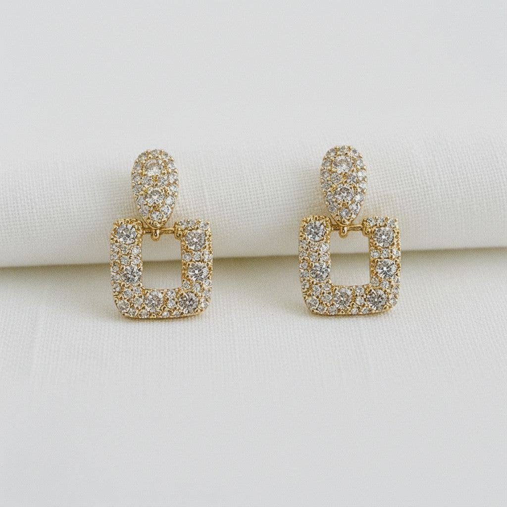 Zircon Geometric Stud Earrings
