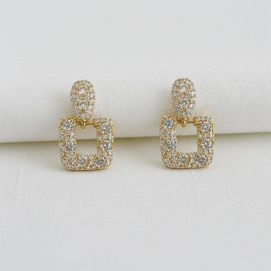 Zircon Geometric Stud Earrings