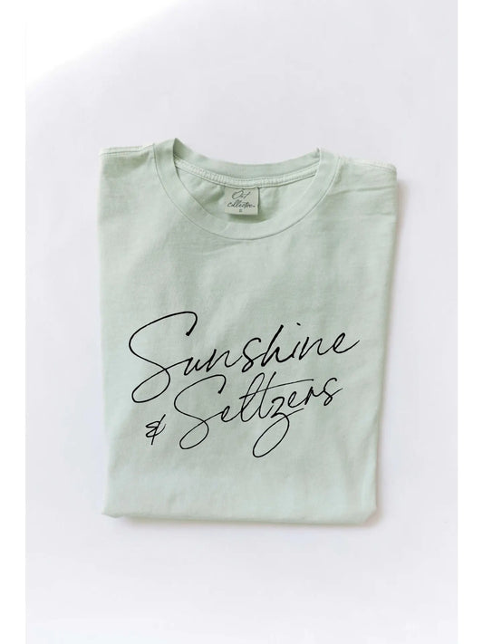 Sunshine and Seltzers Mineral Washed Graphic Top