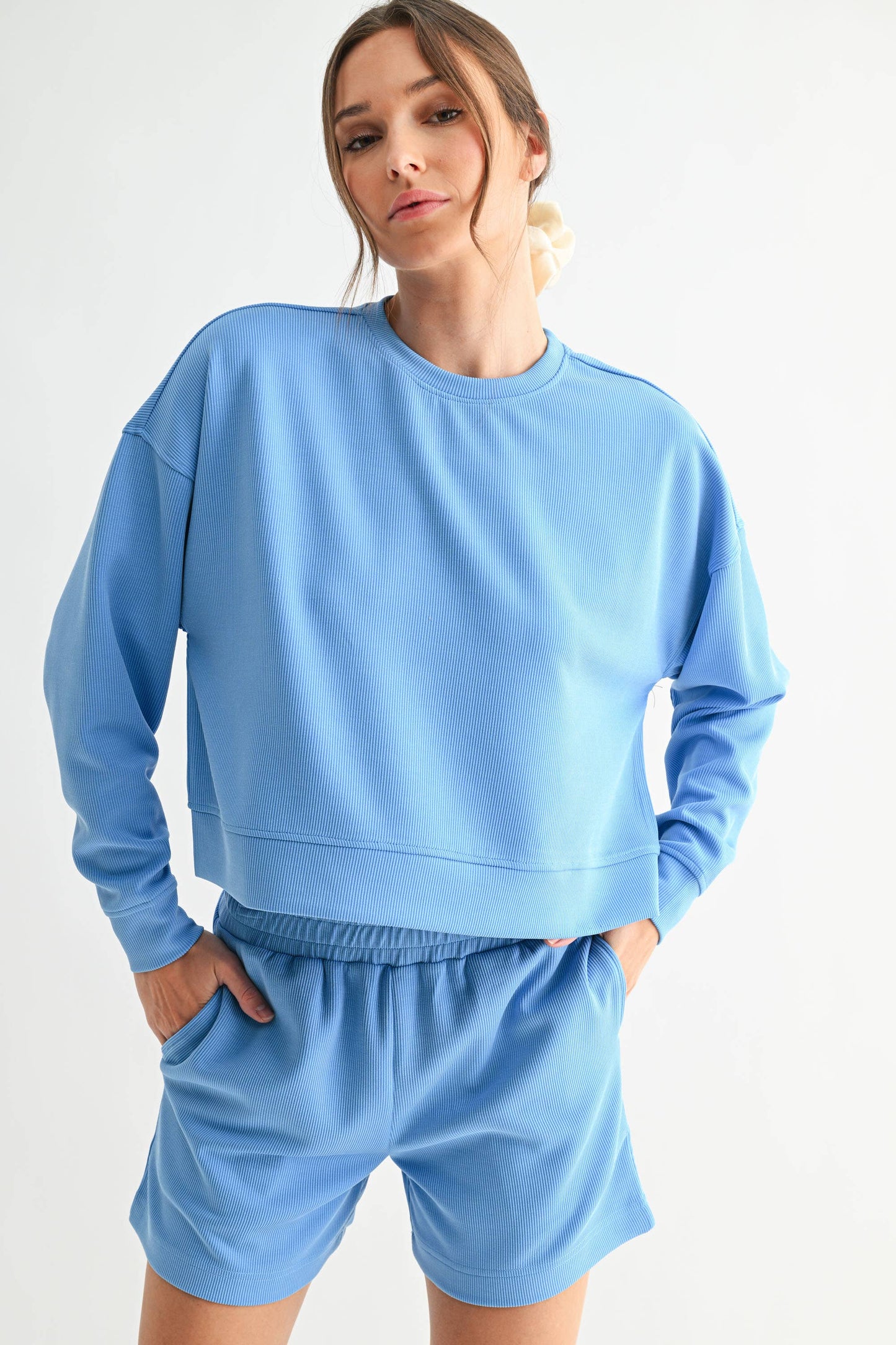 Luxe Sand Wash Rib Sweater