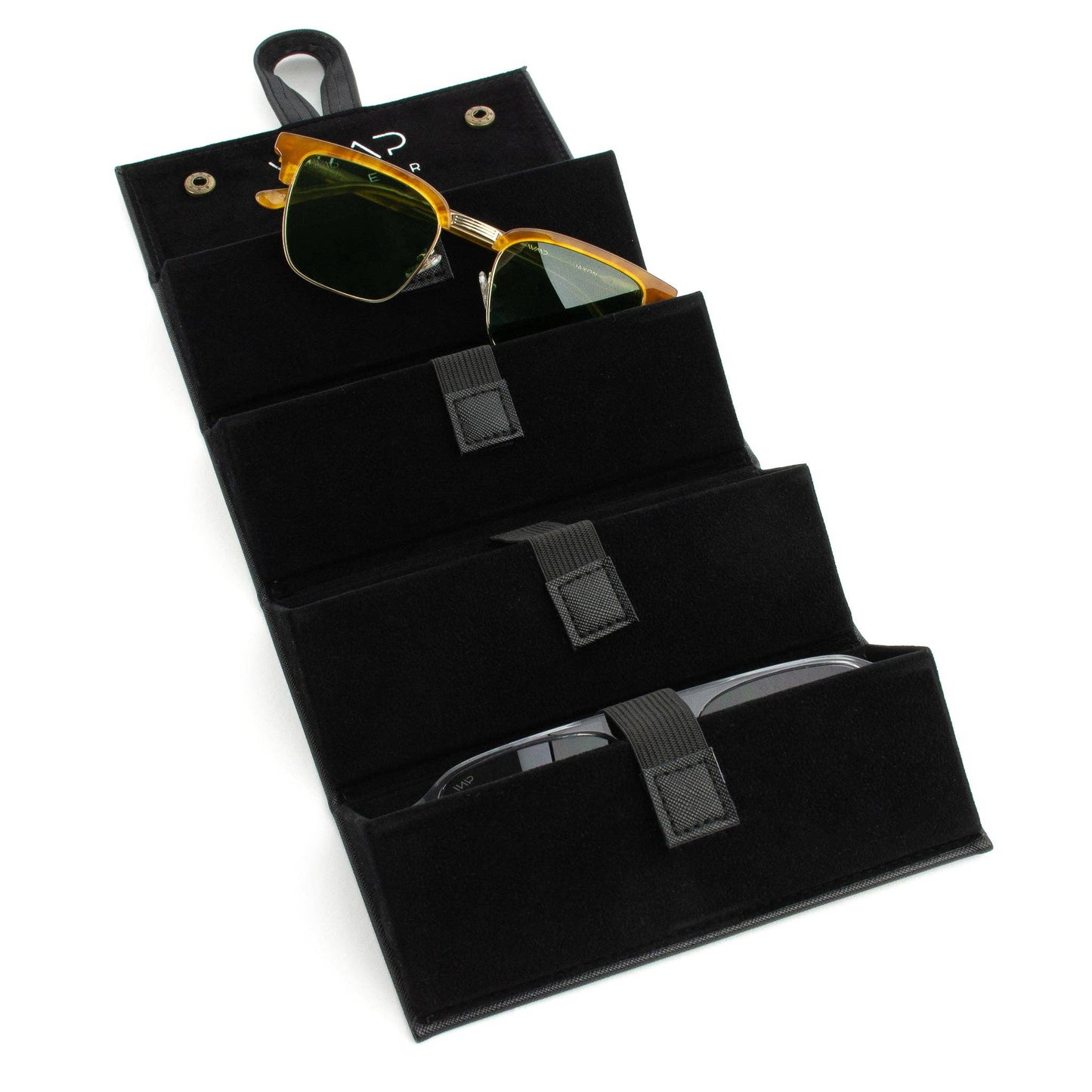 WMP Branded Foldable 4-Compartment Eyewear Case