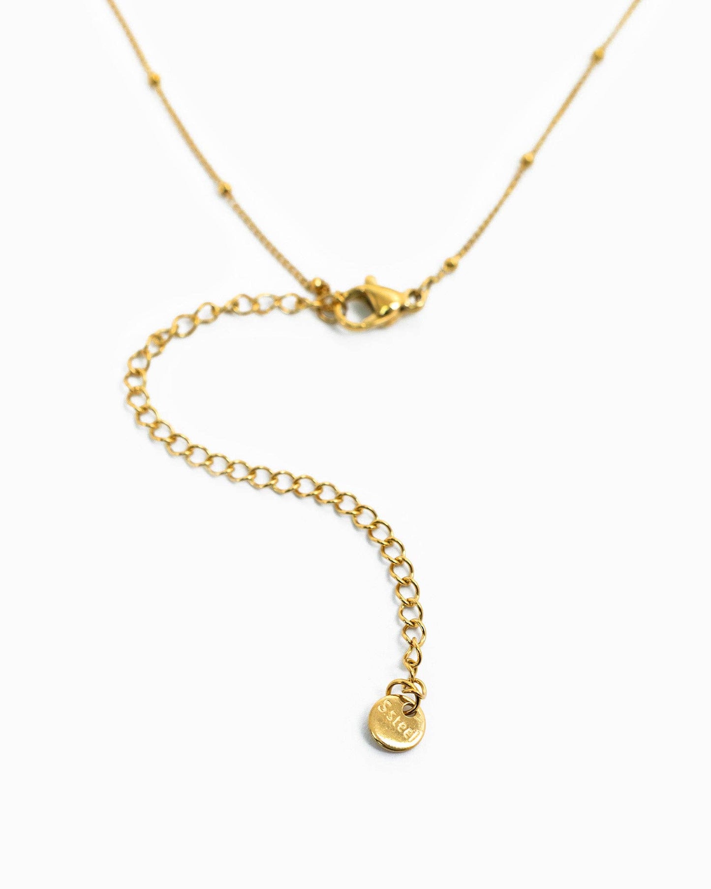 Semi Opal Drop Ball Chain Necklace