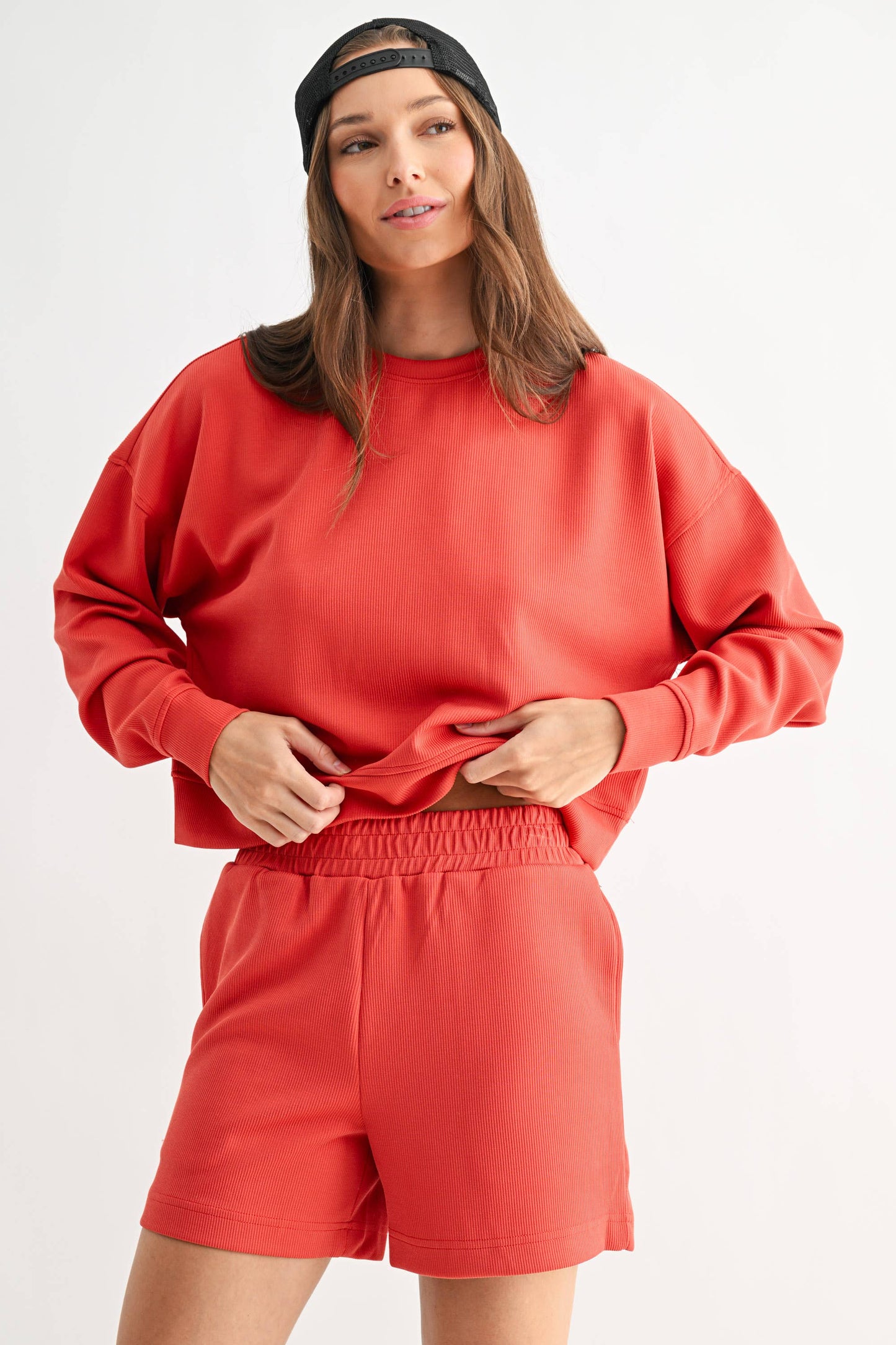 Luxe Sand Wash Rib Sweater