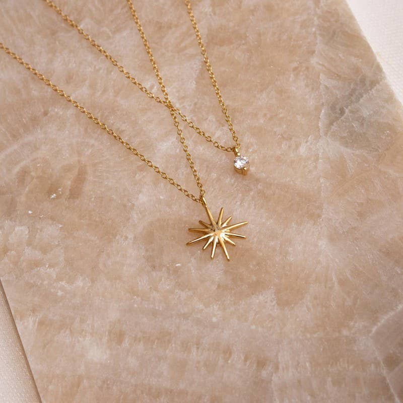 18K STAINLESS STEEL TARNISH FREE LAYERED NECKLACE