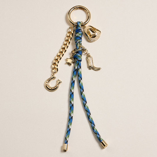 Western-Inspired Enamel Charm Keychain