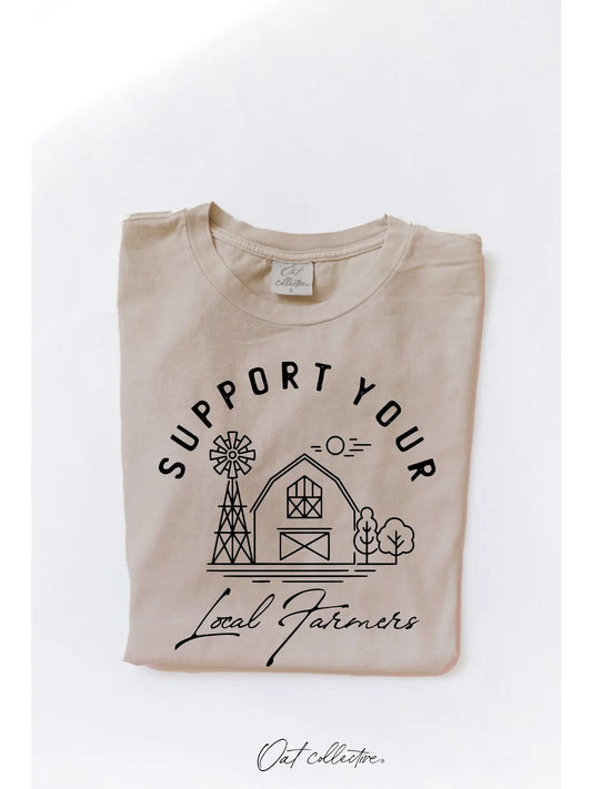 Support Your Local Farmers Mineral Graphic Top