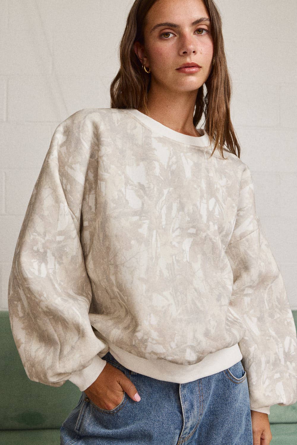 Woodland Camo Crewneck Sweatshirt