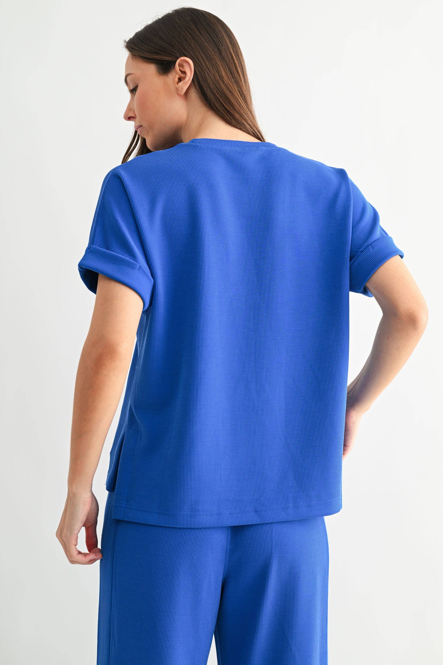 Luxe Sand Wash Rib Lounge Tee