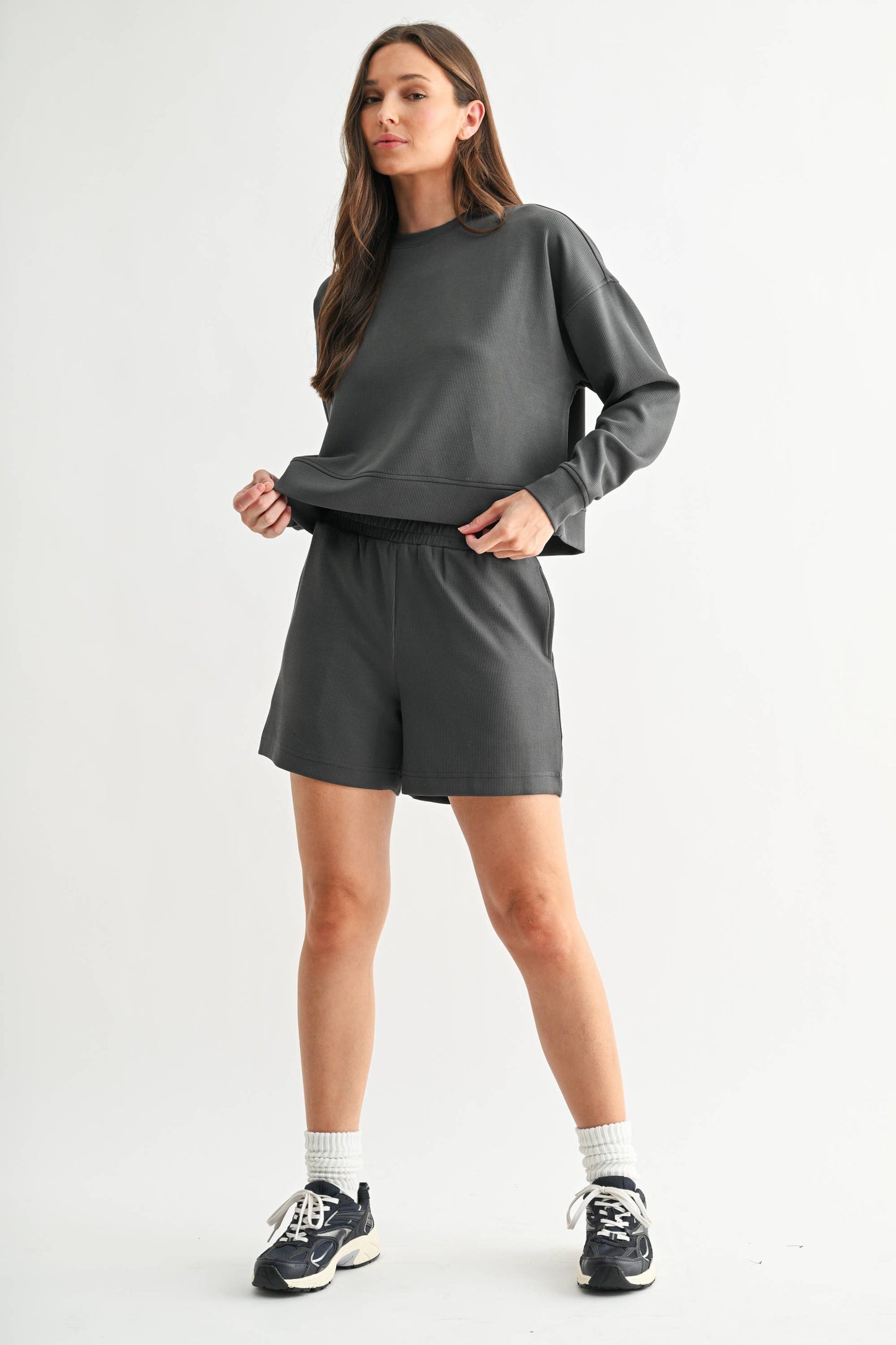 Luxe Sand Wash Rib Sweater