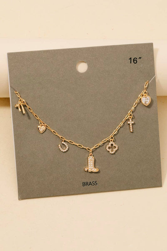 Western Charms Chain Necklace