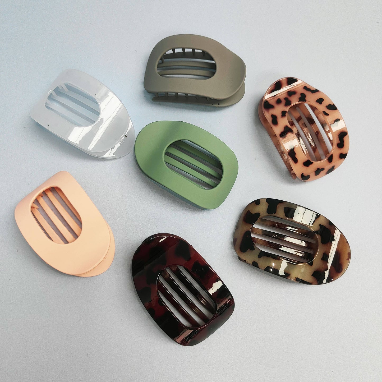 Oval Flat Hair Clip for Women