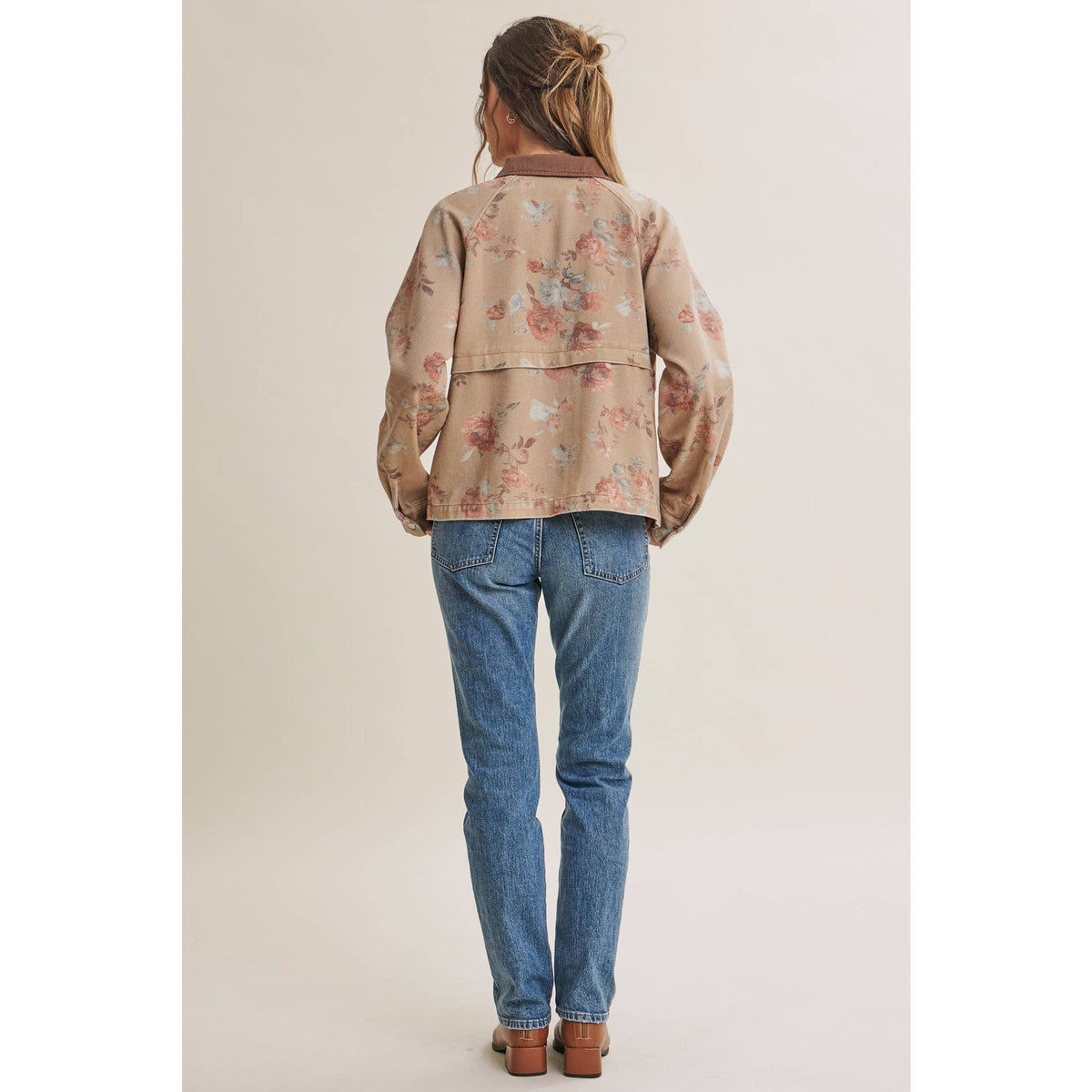WILD ROSE VINTAGE GARMENT-WASHED TWILL JACKET