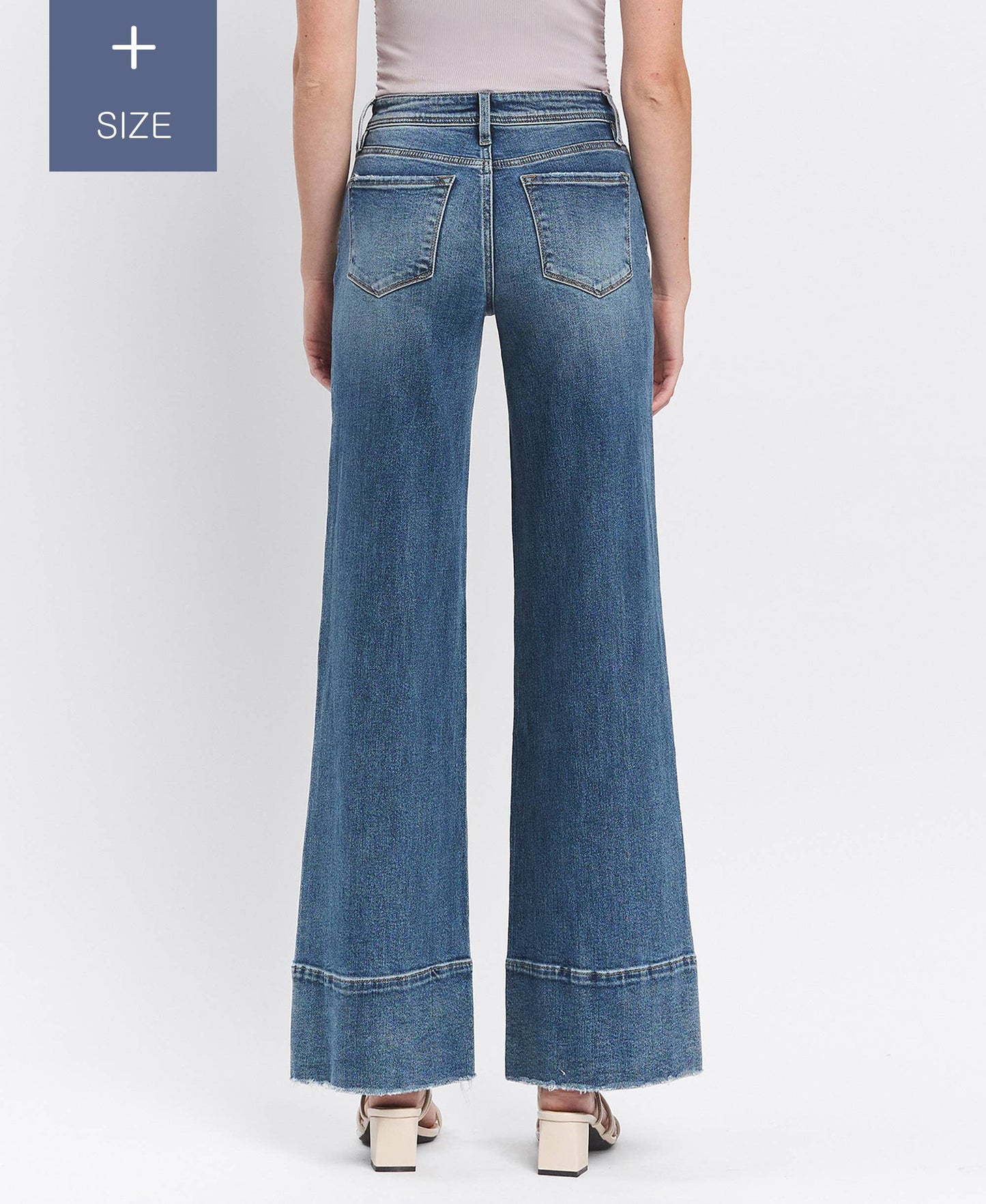 PLUS SIZE TUMMY CONTROL HIGH RISE A LINE WIDE LEG