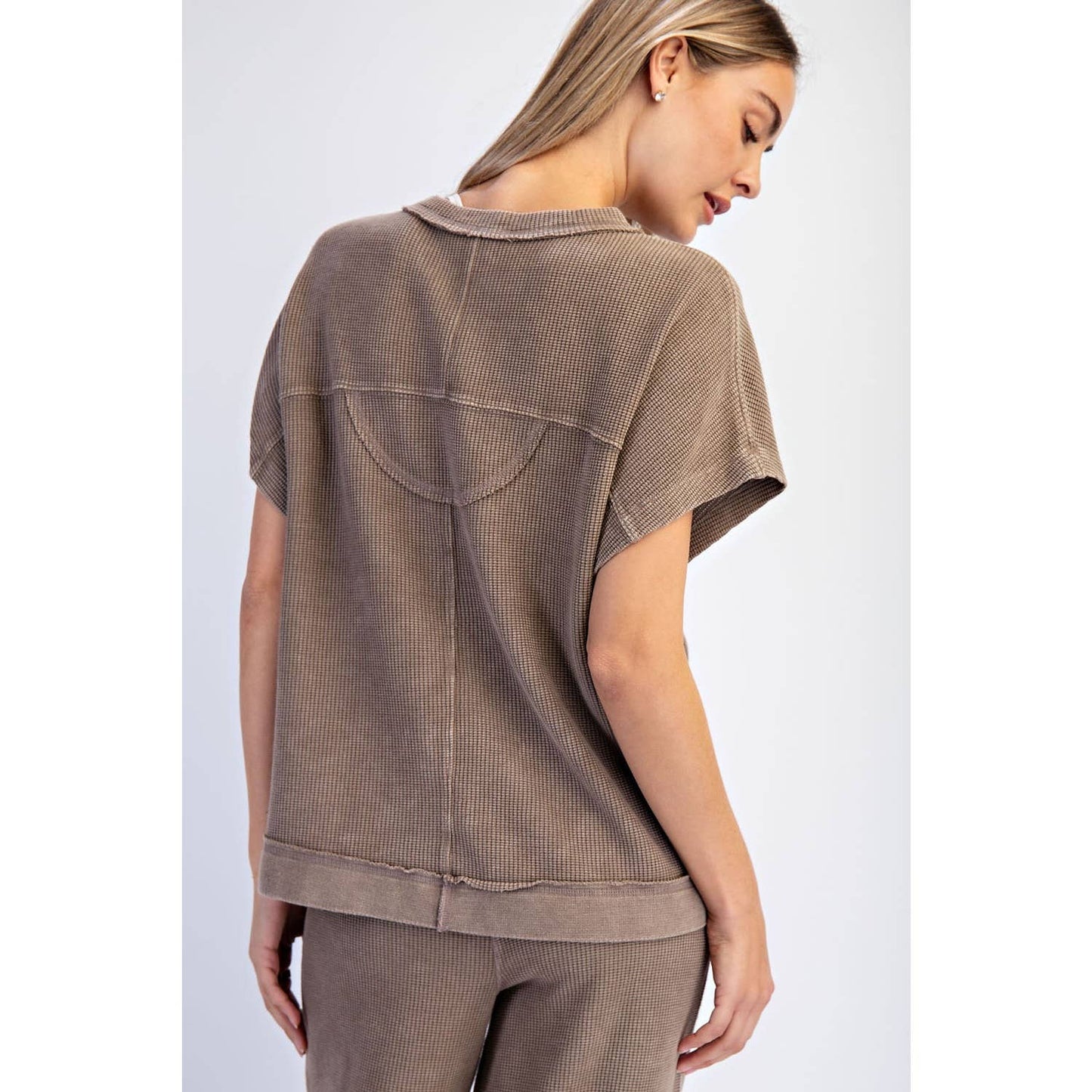 MINERAL WASHED HONEYCOMB OVERSIZED TEE