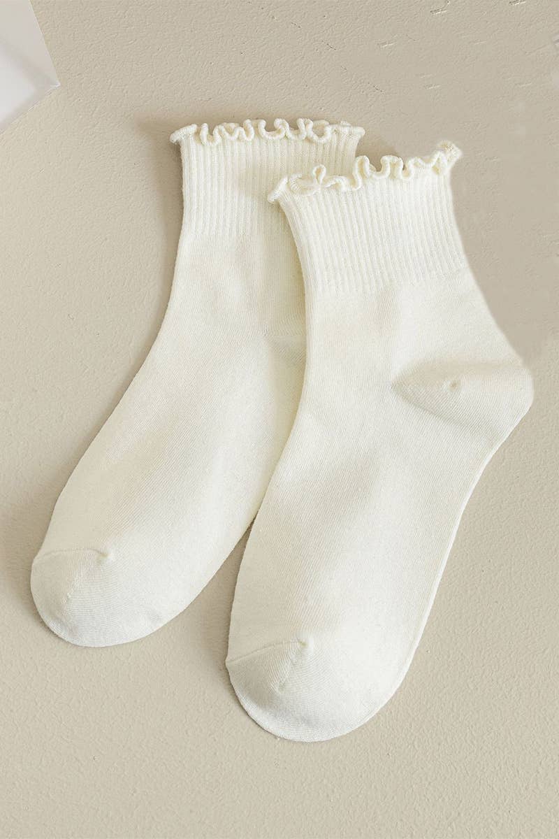 RUFFLED WOMEN ANKLE SOCKS