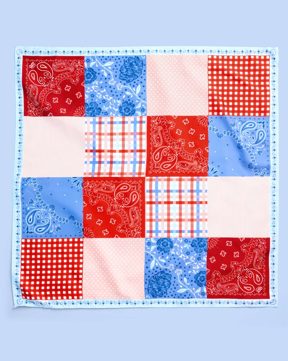 America 250 Patchwork Headscarf | patriotic bandana