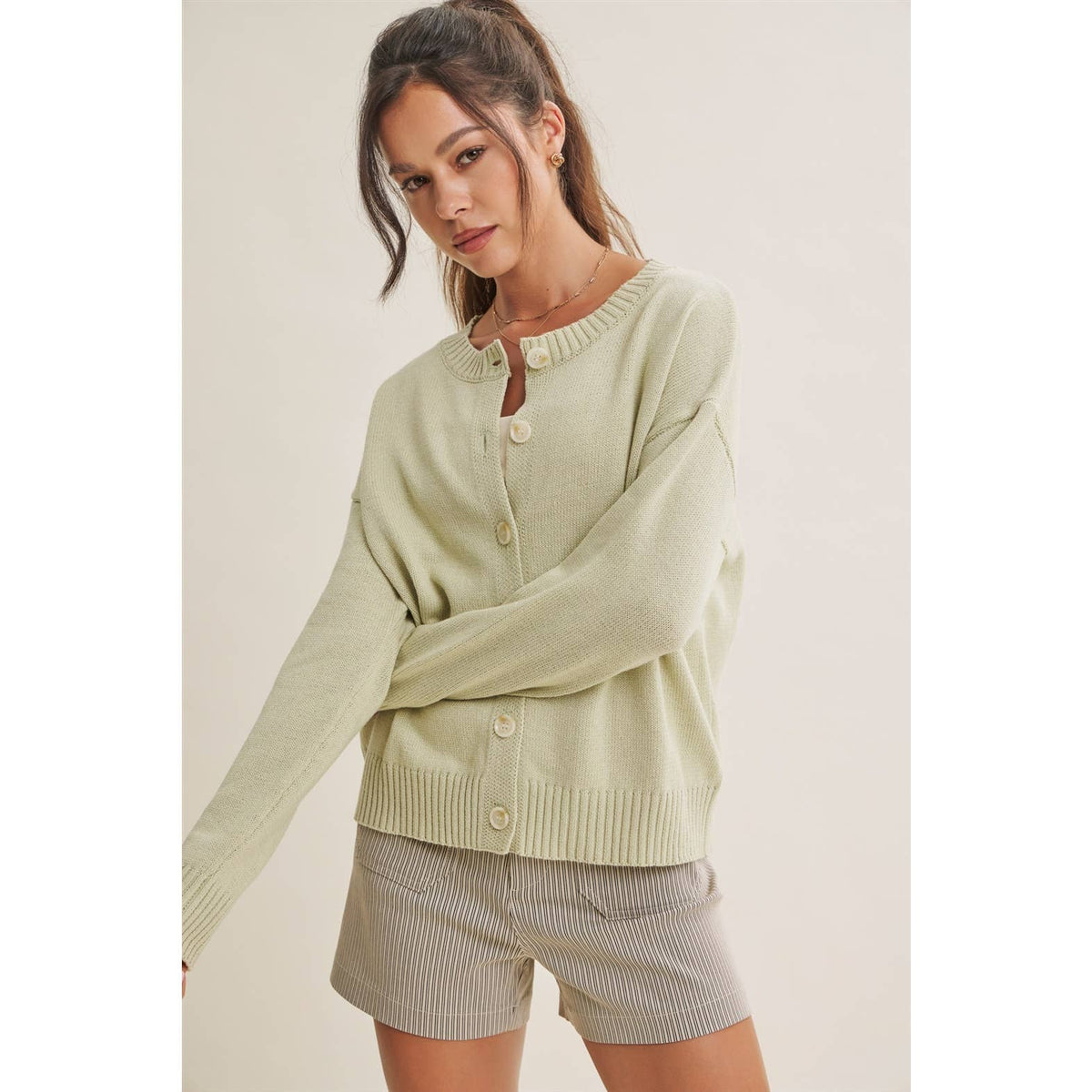 SOFT BREEZE COTTON BLEND EVERYDAY SWEATER CARDIGAN