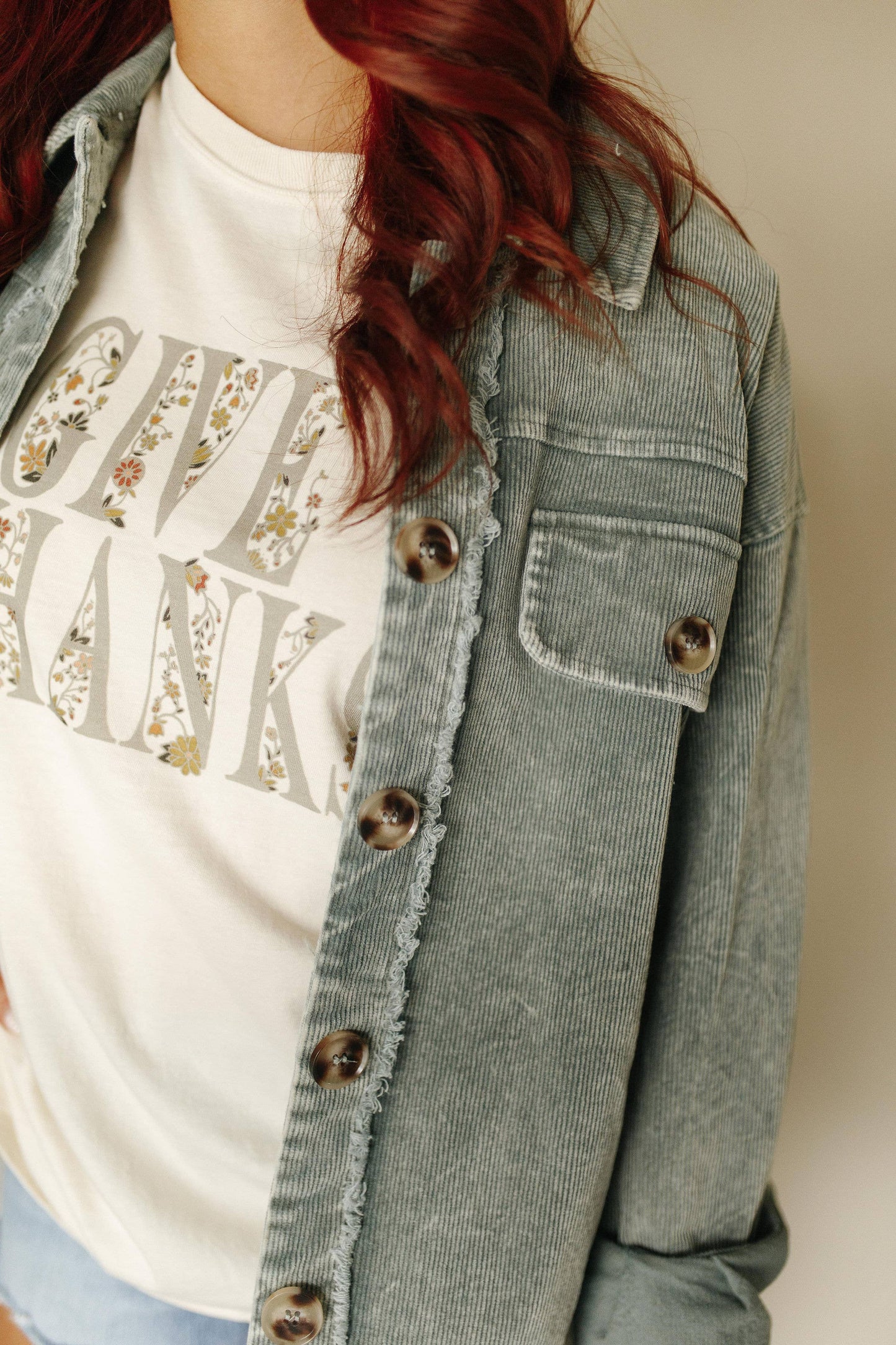 Floral Give Thanks Graphic Tee