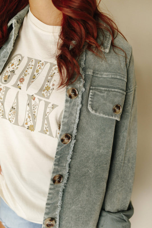 Floral Give Thanks Graphic Tee