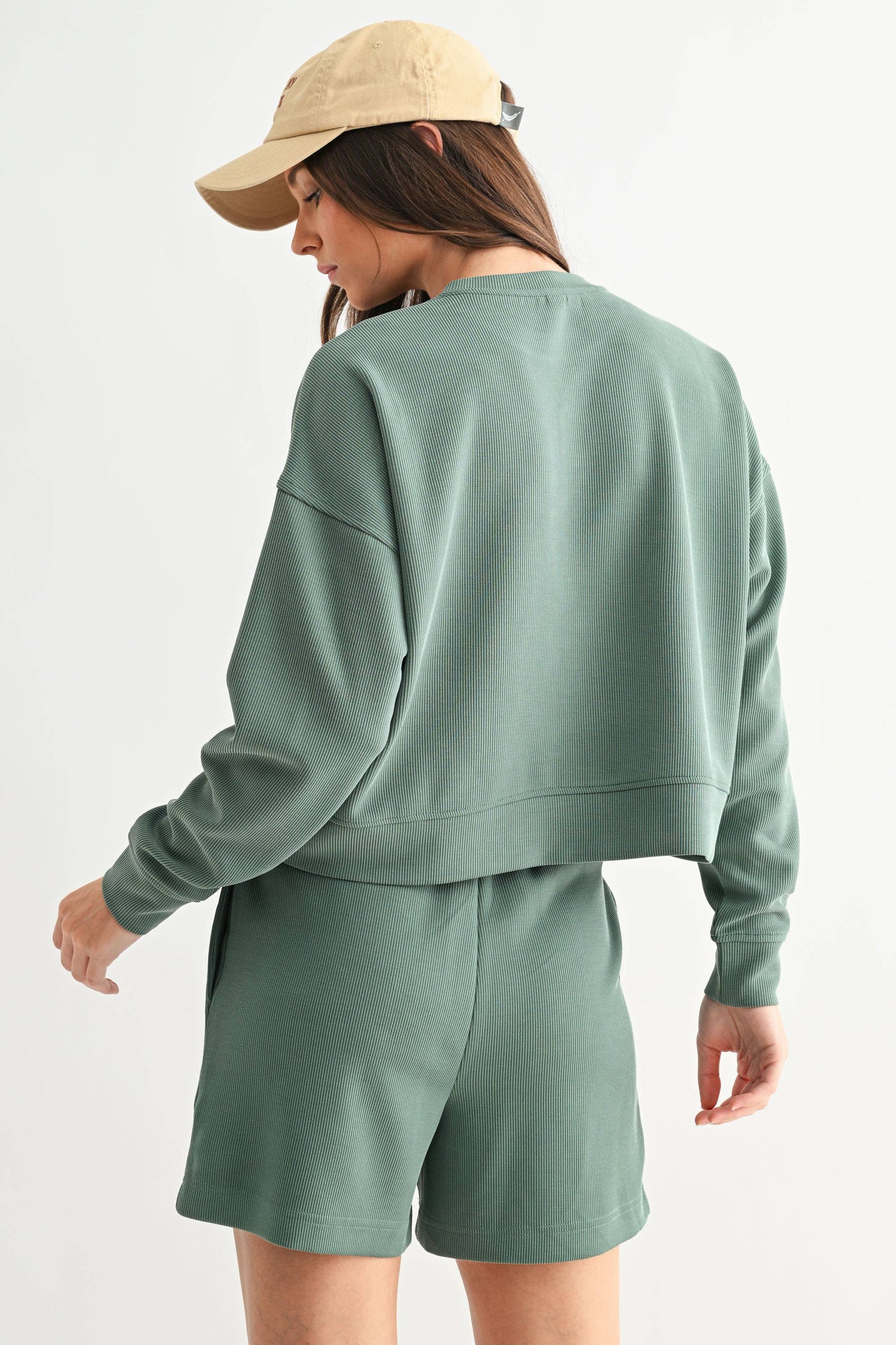 Luxe Sand Wash Rib Sweater