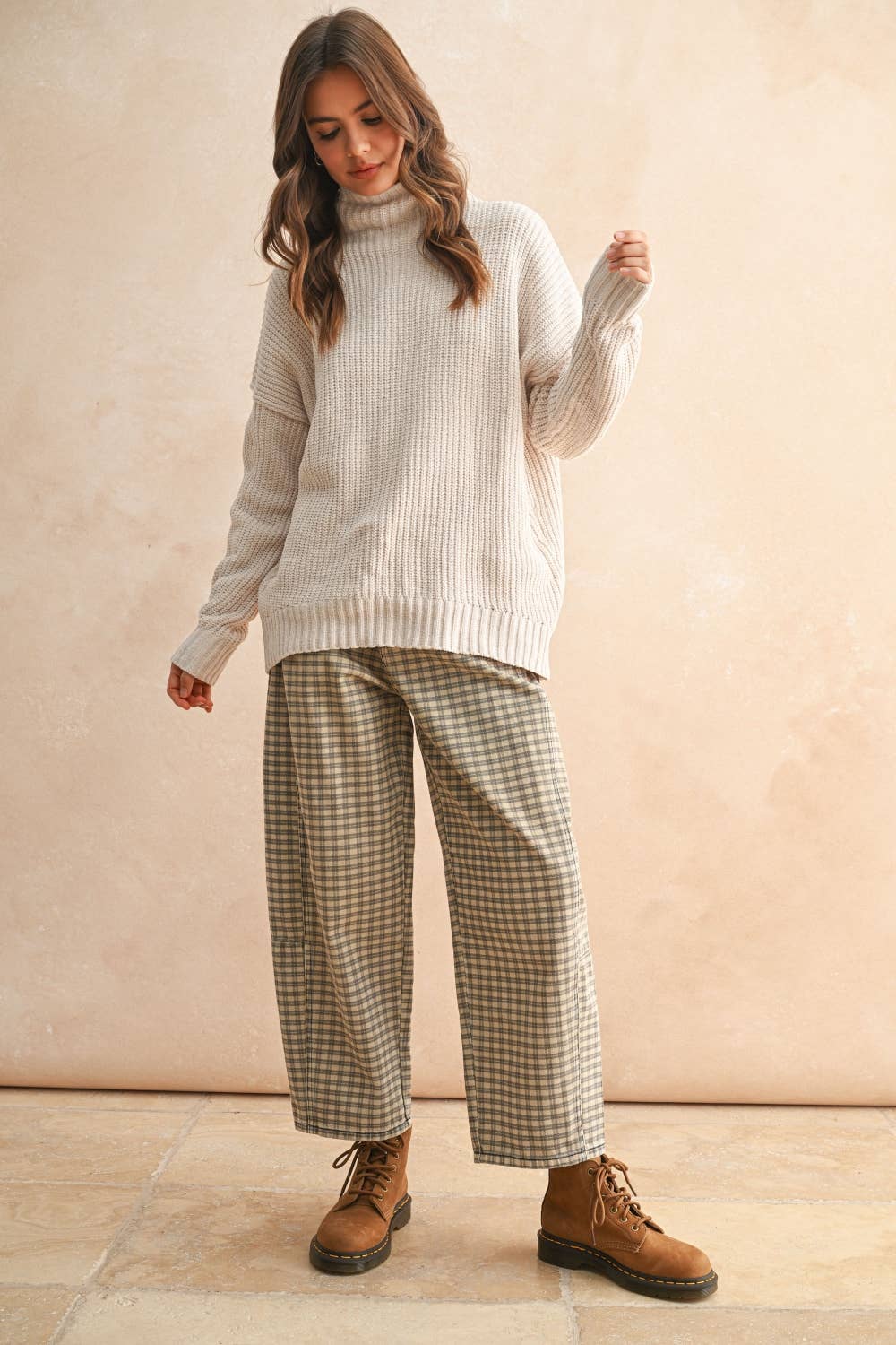 CHENILLE HIGH NECK SWEATER TOP