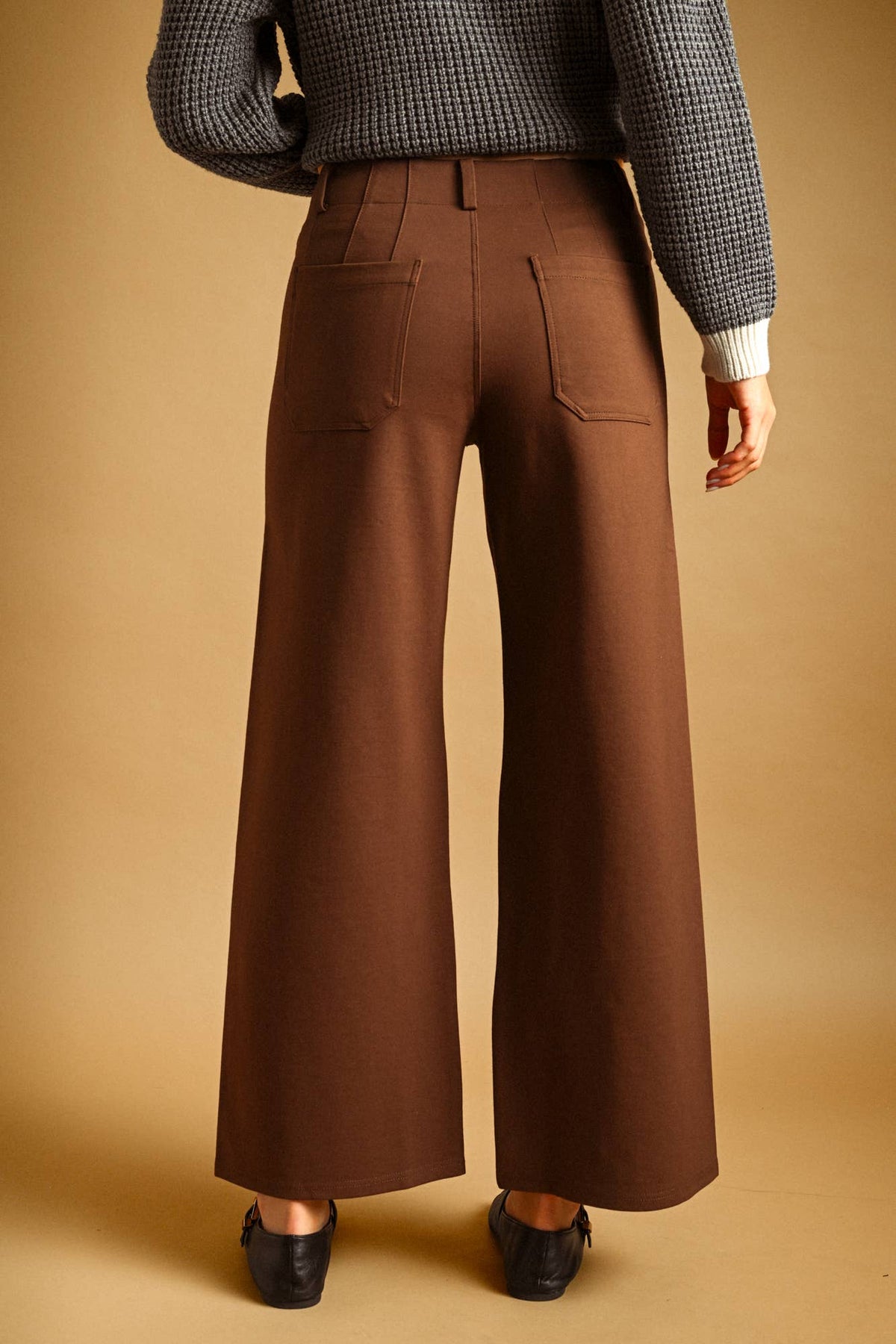 PONTE FABRIC CROP PANTS