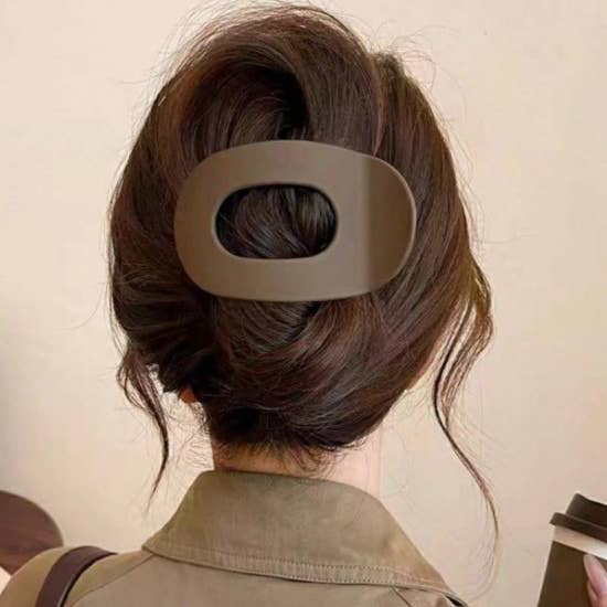 Jumbo Lay Flat Oval Hair Claw Clips Secure Styling