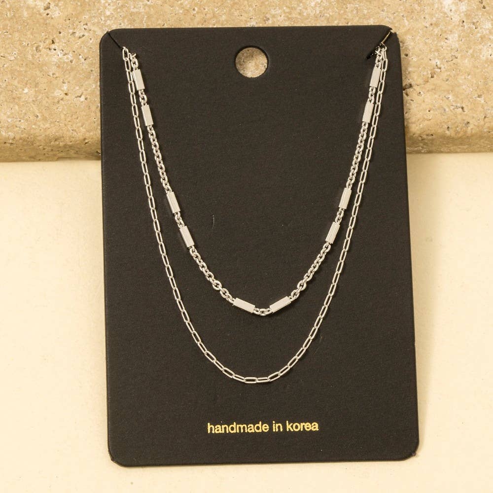 Double Chain Link Necklace