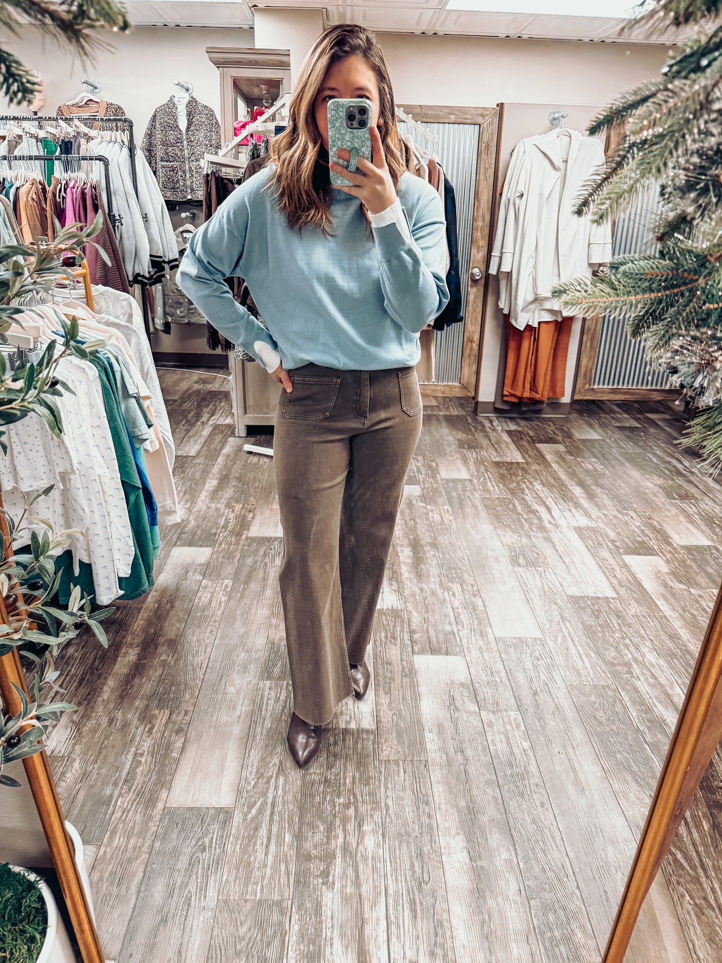 FEATHER LIGHT TOUCH TWO-TONE VISCOSE SWEATER