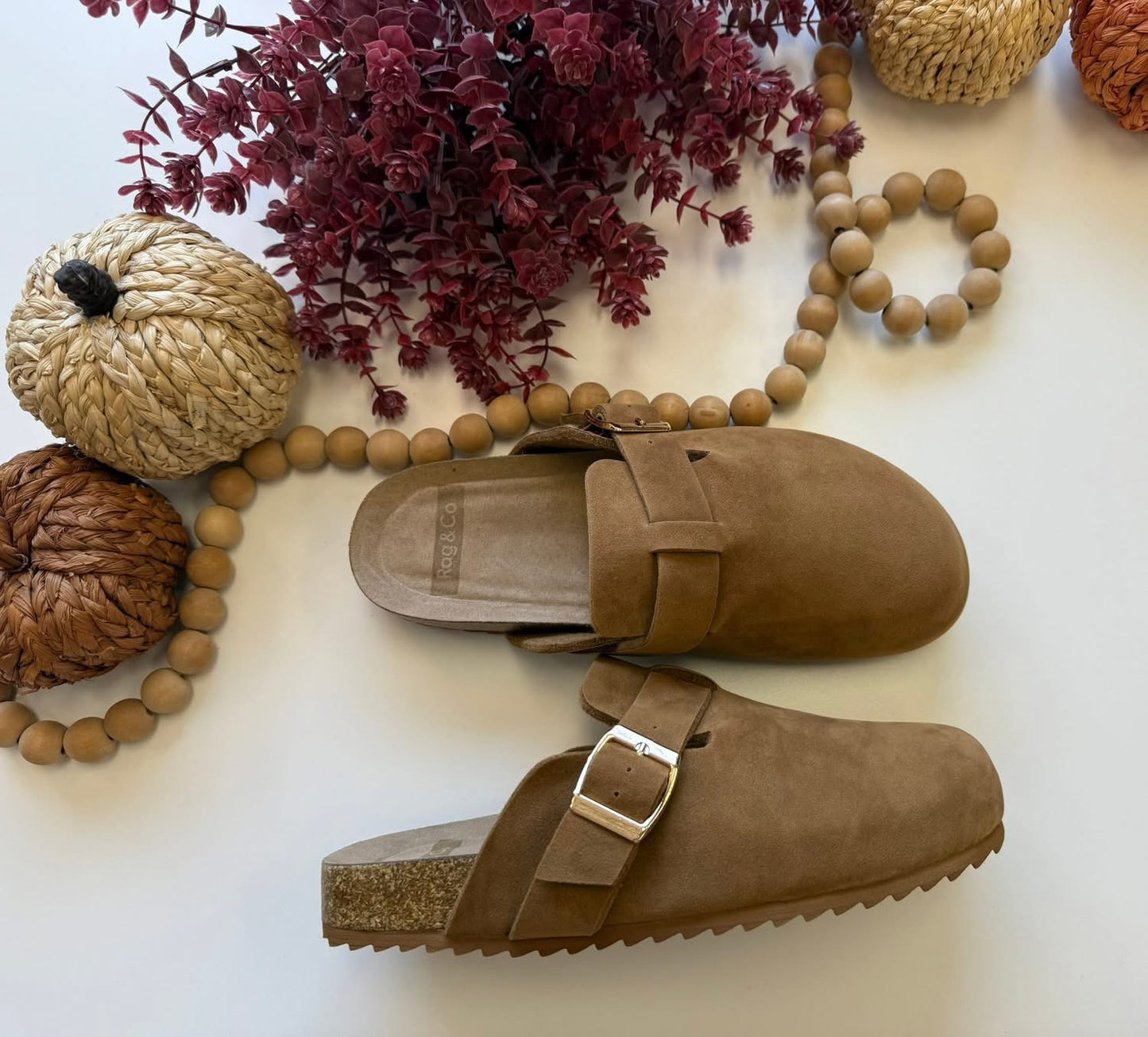 Ratiha Buckle Accent Slip-On Footbed Mules