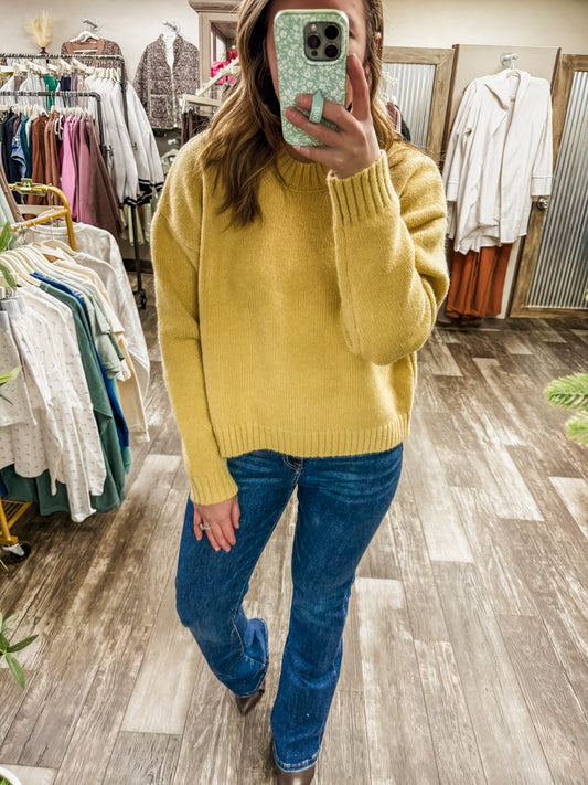 Knit Sweater Crew Neck Long Sleeve Pullover Top