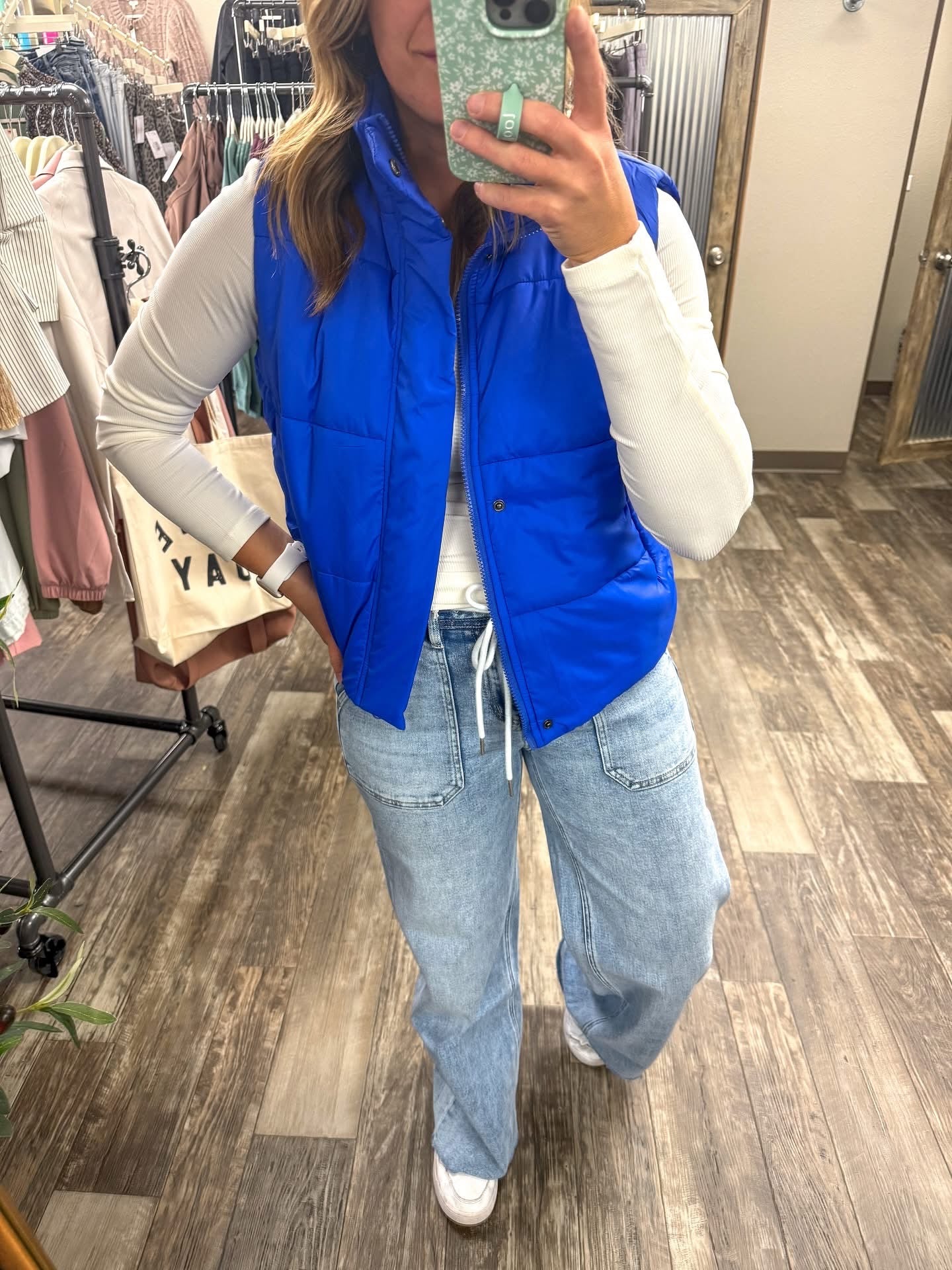 HIGH RISE DRAWSTRING WAISTBAND WIDE LEG JEANS