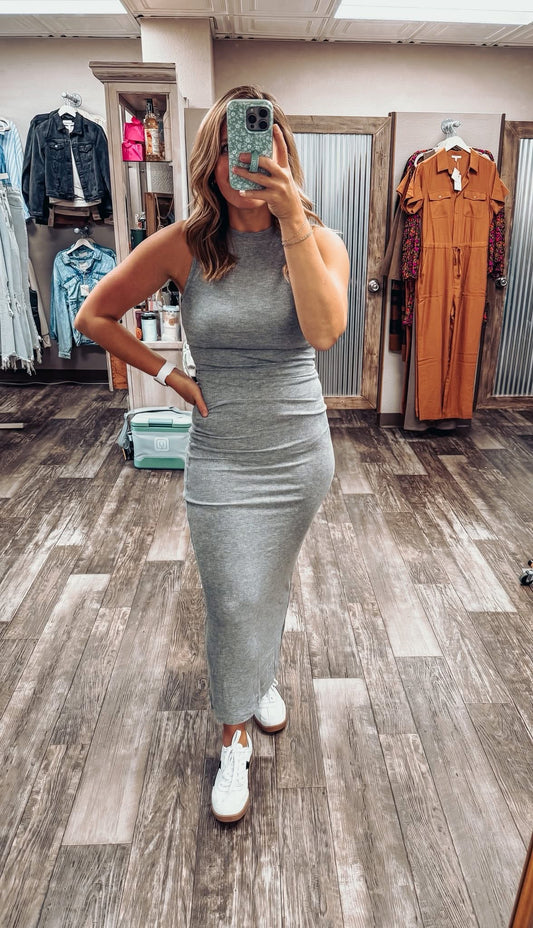 Ribbed Maxi Tank Dress