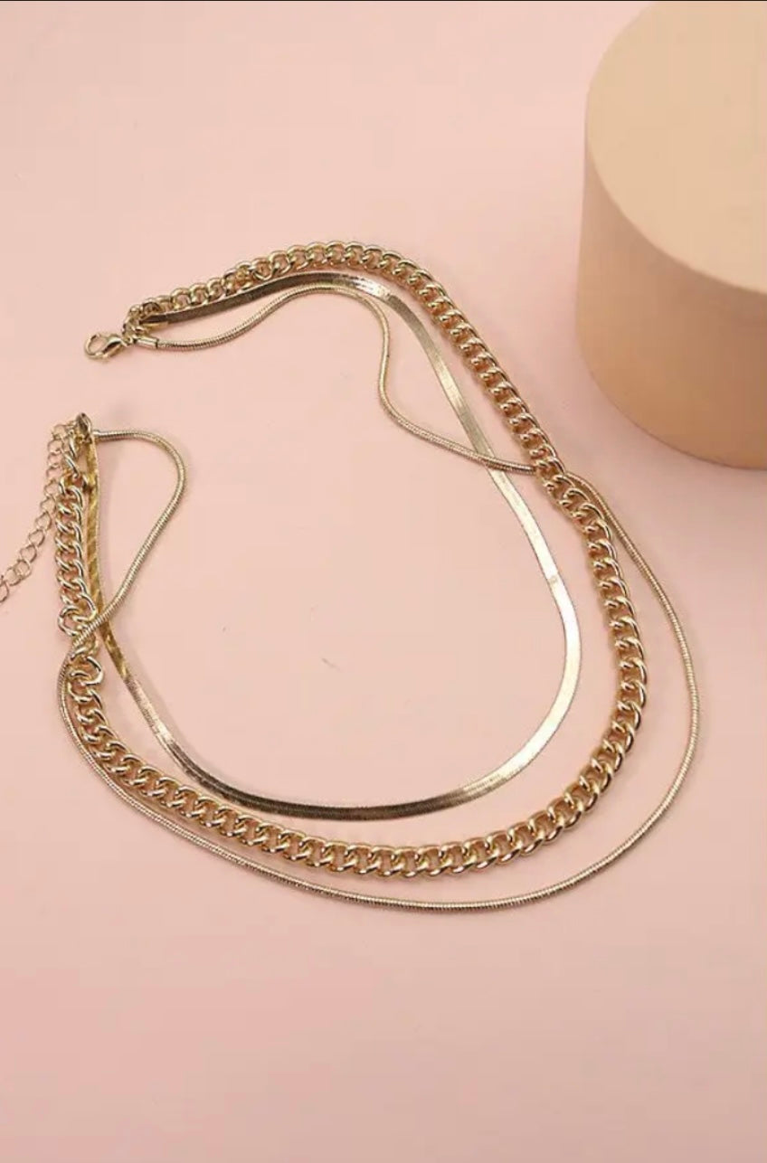 Mix Snake Chain Multi Layer Necklace