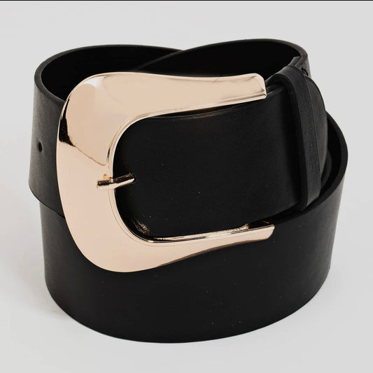 Simple Buckle Leather Belt