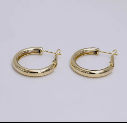 14 K Gold Filled 25mm Hoop Earrings