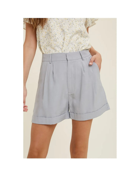 Cloud Cuffed Pleated Shorts