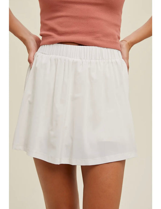 Athletic Skirt with Biker Short Lining