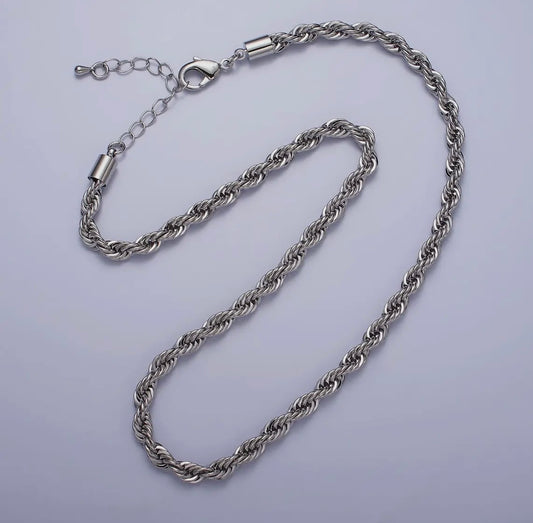 Silver Rope Necklace