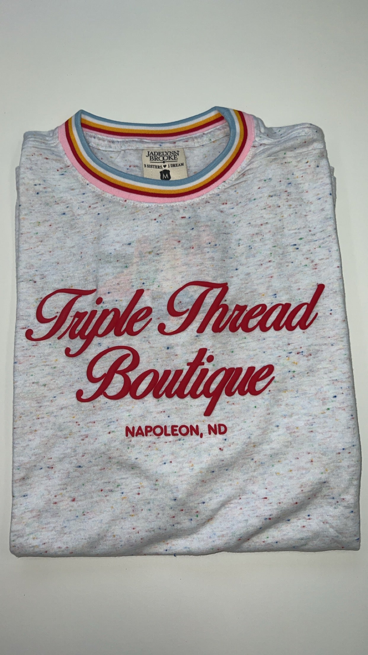 White Fleck Triple Thread Shirt